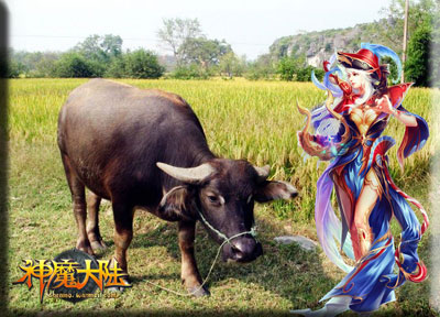 图片: 图1：《神魔大陆》玩家创意图-对牛弹琴.jpg