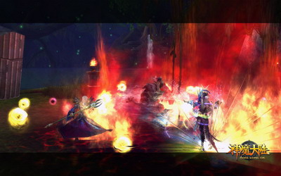图片: 图1：《神魔大陆》实景截图-斗魂PK绚丽技能.jpg