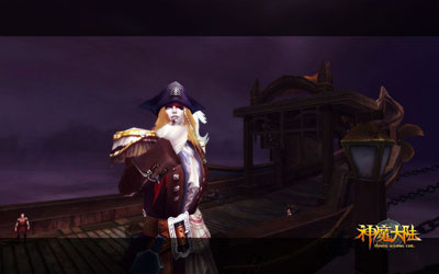 图片: 图2：《神魔大陆》实景截图—海盗船长与你一起战斗.jpg