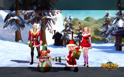 图片: 图2：《神魔大陆》实景截图—圣诞好搭档.jpg