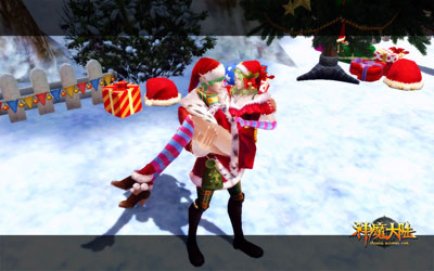图片: 图3：《神魔大陆》实景截图—圣诞的拥抱.jpg