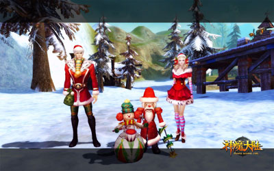 图片: 图4：《神魔大陆》实景截图—圣诞魔宠出行.jpg