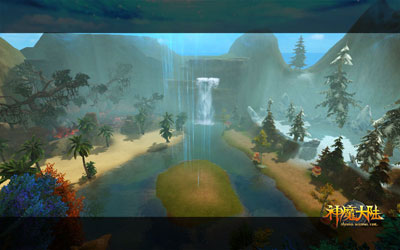 图片: 图1：《神魔大陆》实景截图—美丽的栖溪谷.jpg