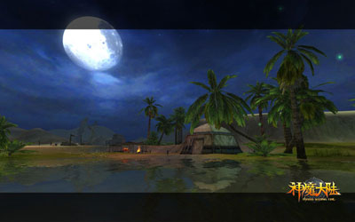 图片: 图2《神魔大陆》实景截图-椰岛风情.jpg