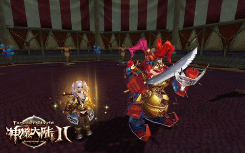 图片: 图2《神魔大陆2》实景截图-跟着马戏团小丑欢乐闯关.jpg